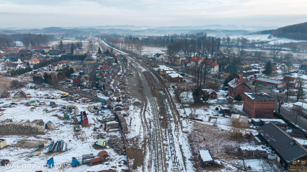 Postępy prac na liniach kolejowych w Karkonoszach