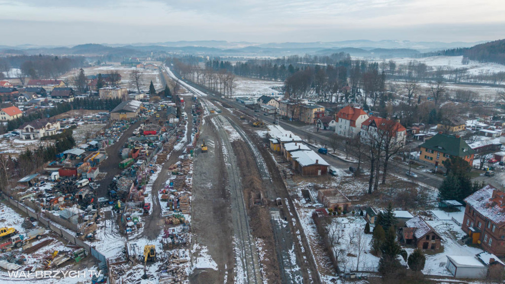 Postępy prac na liniach kolejowych w Karkonoszach