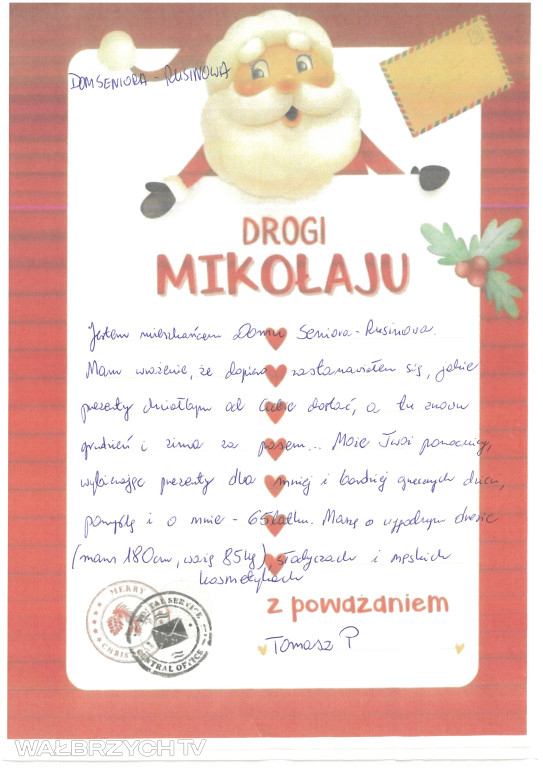 Listy seniorów do Św. Mikołaja