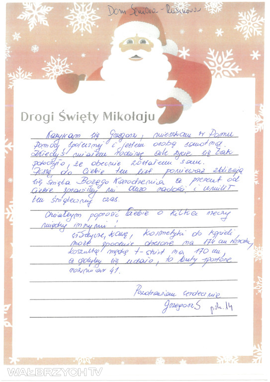 Listy seniorów do Św. Mikołaja