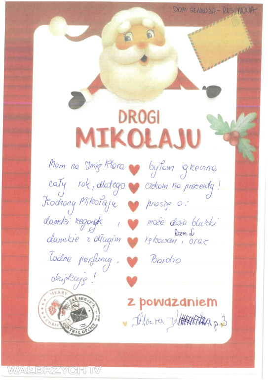 Listy seniorów do Św. Mikołaja