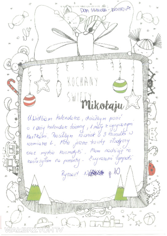 Listy seniorów do Św. Mikołaja