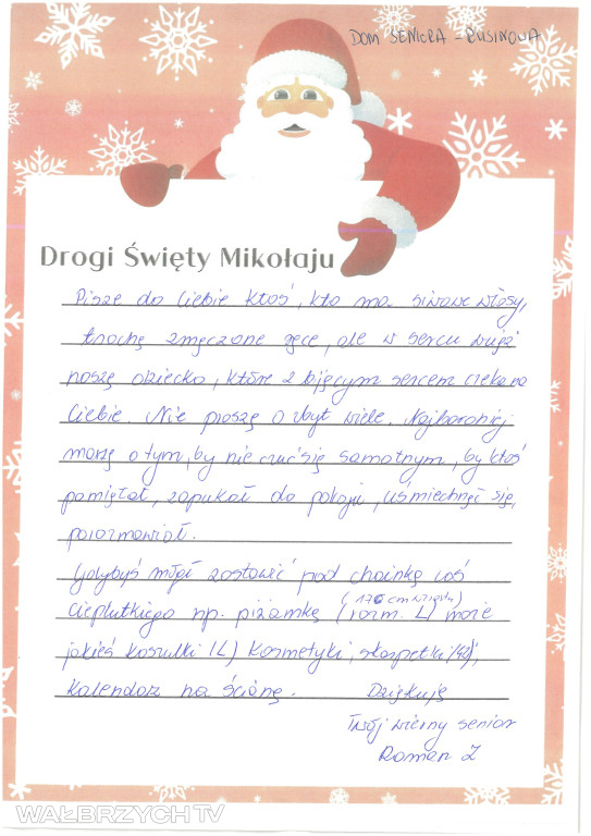 Listy seniorów do Św. Mikołaja