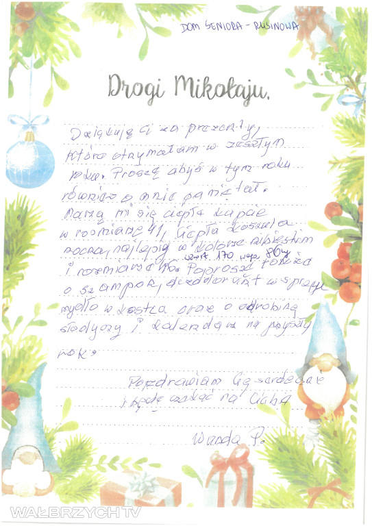 Listy seniorów do Św. Mikołaja
