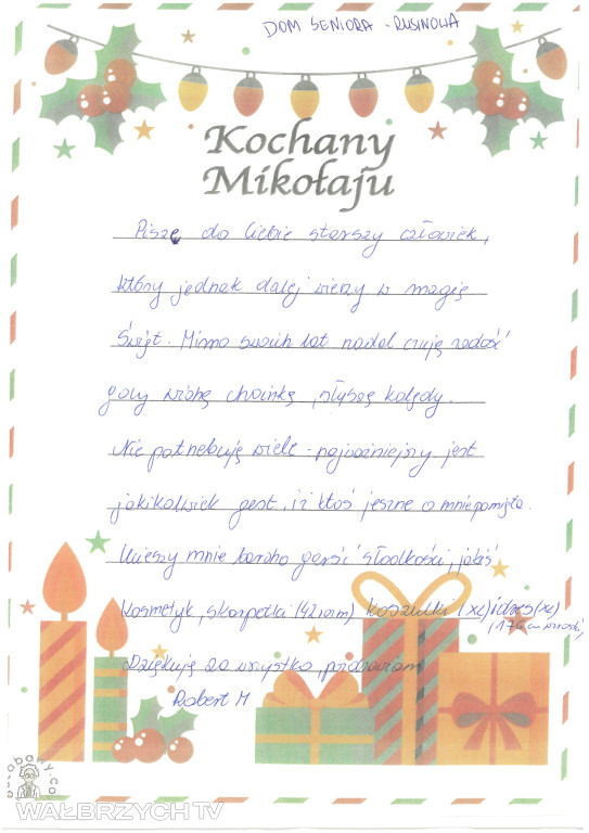 Listy seniorów do Św. Mikołaja