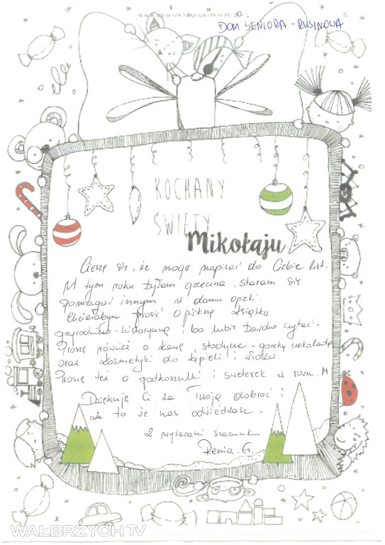 Listy seniorów do Św. Mikołaja