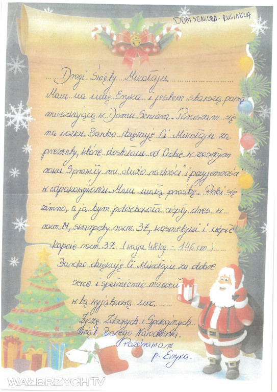 Listy seniorów do Św. Mikołaja