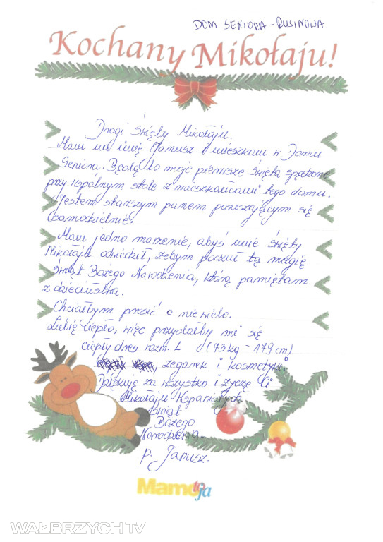 Listy seniorów do Św. Mikołaja