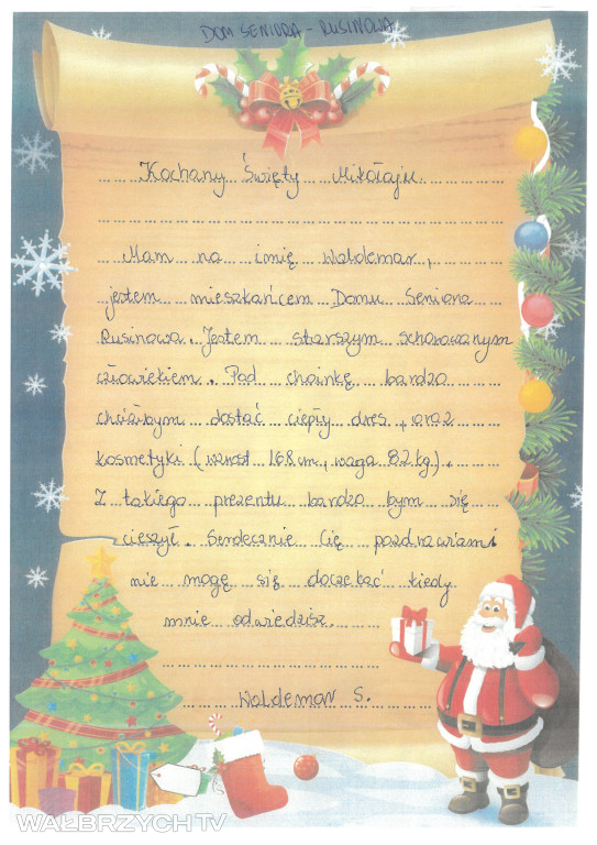 Listy seniorów do Św. Mikołaja