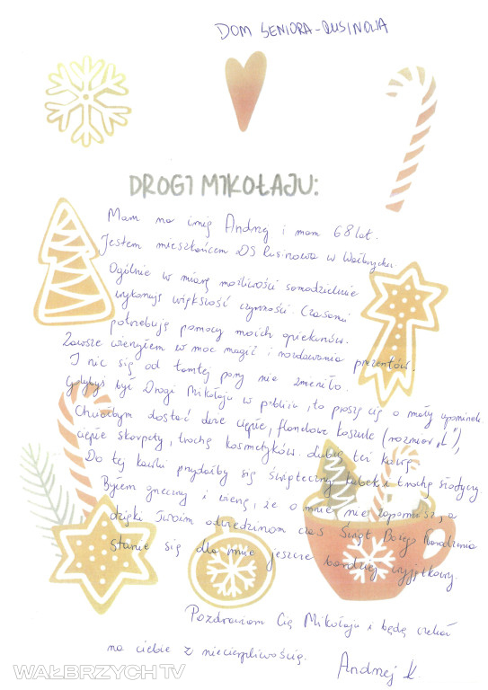 Listy seniorów do Św. Mikołaja