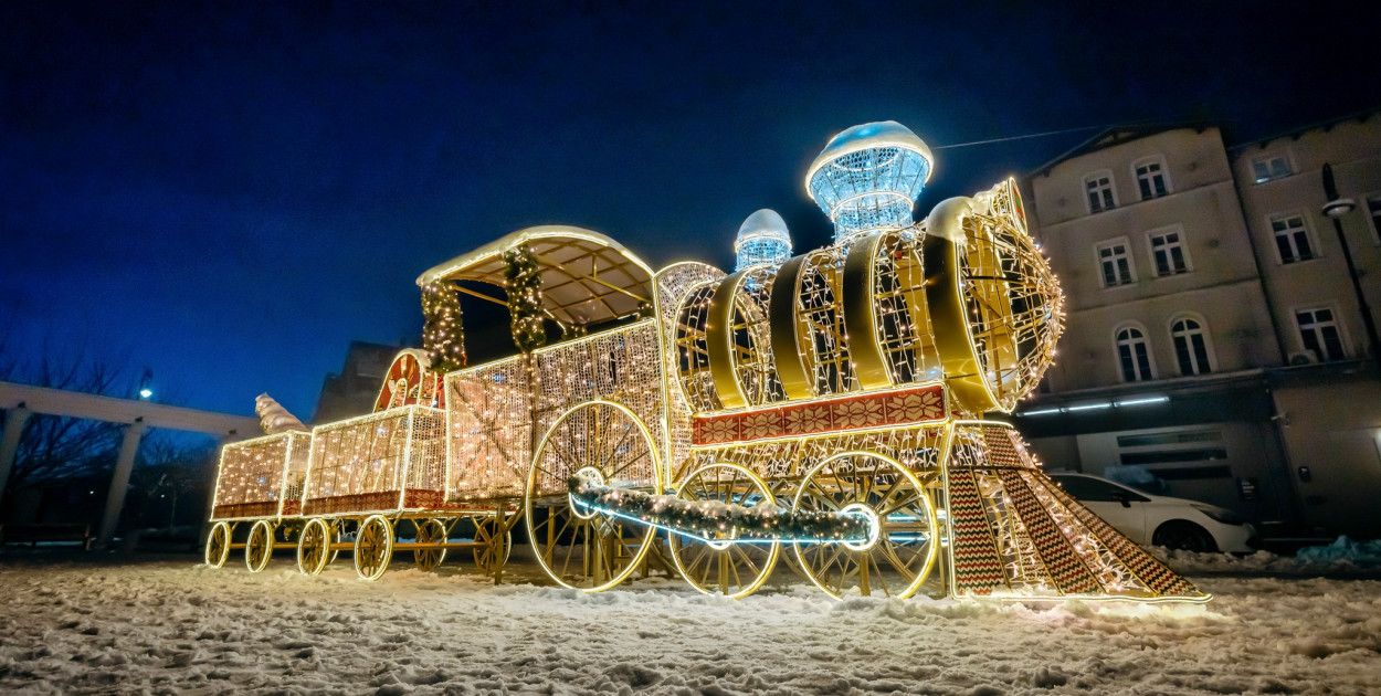 Wałbrzych w świątecznych iluminacjach