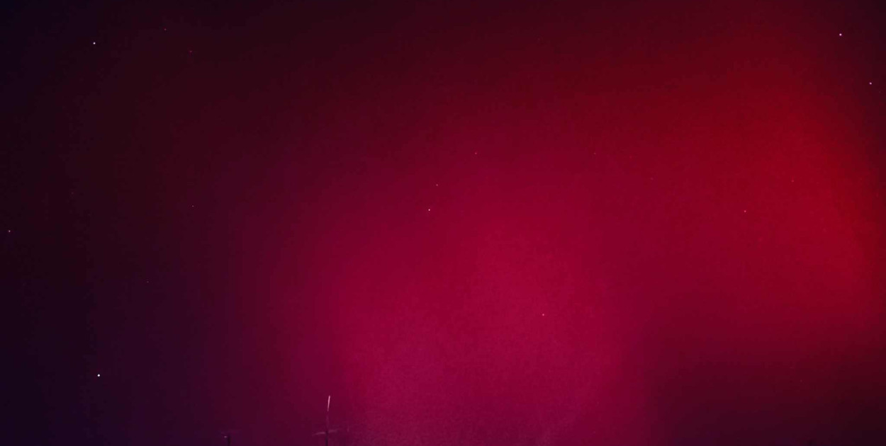 Zorza polarna nad Wałbrzychem