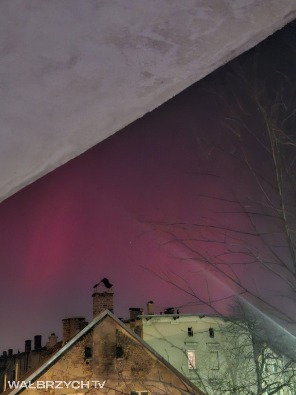 Zorza polarna nad Wałbrzychem