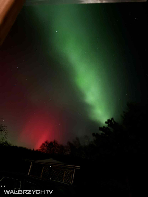 Zorza polarna nad Wałbrzychem