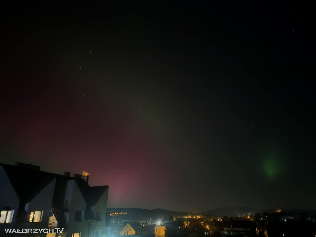 Zorza polarna nad Wałbrzychem