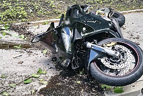 Wałbrzych: Motocyklista stracił panowanie nad maszyną