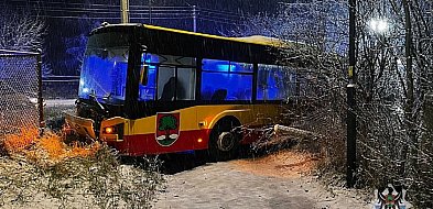 Autobus wjechał w ogrodzenie. Kierowca dostał 2 tys. zł mandatu-21612