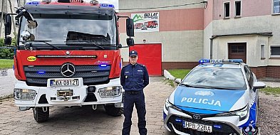 Policjant po służbie ratował seniora z płonącego mieszkania