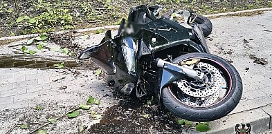 Wałbrzych: Motocyklista stracił panowanie nad maszyną