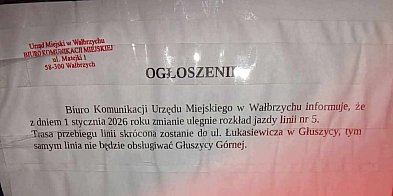 Głuszyca Górna wykluczona komunikacyjnie? Jest komunikat-22200