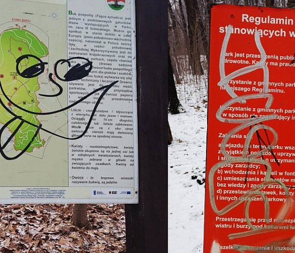 Kolejna dewastacja w wałbrzyskich parkach – wandale nie odpuszczają