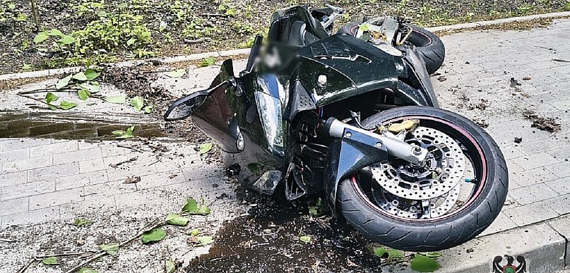 Wałbrzych: Motocyklista stracił panowanie nad maszyną