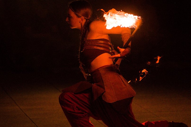 Iskry i płomienie w Starej Kopalni