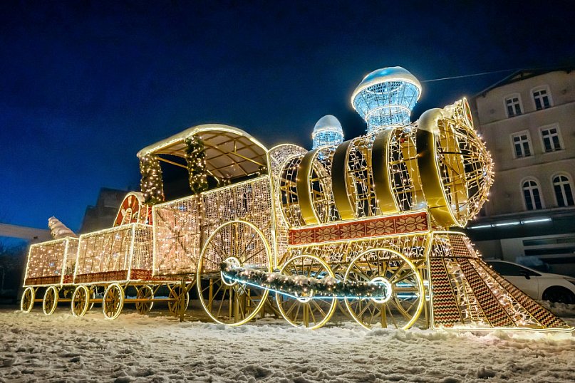 Wałbrzych w świątecznych iluminacjach